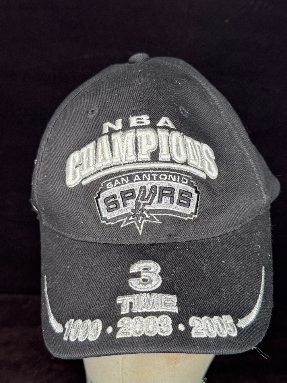 Vintage Reebok San Antonio Spurs NBA 3 Time Champions Cap 1999 2003 2005 OSFM